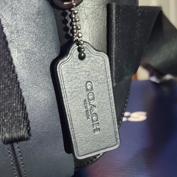 Coach Men's Navy and Light Gray Cross Body Or Belt Bag - Picture 3 of 5